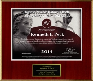 AV Rating 2014 | Kenneth Peck | Divorce Lawyer | Charleston, SC | The Peck Law Firm